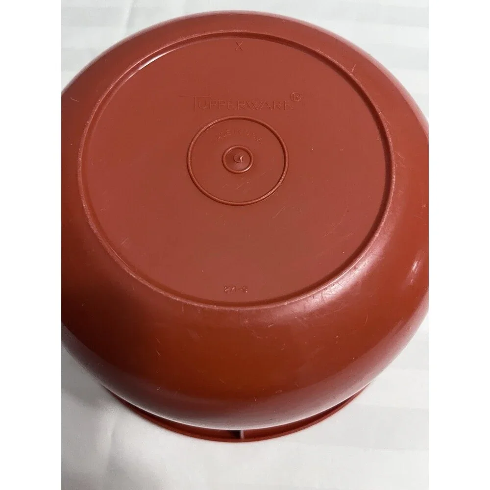 Tupperware Harvest Bowls Set 271-9 8 Cup With Lid & 270 Orange No Lid VTG